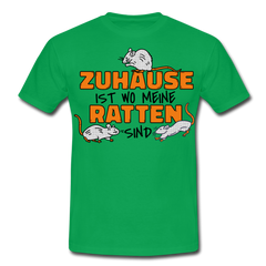 Zuhaus ist wo meine Ratten sind | Männer T-Shirt - Kelly Green