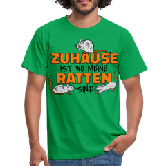 Zuhaus ist wo meine Ratten sind | Männer T-Shirt - Kelly Green
