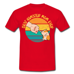 Best Hamster Mum Ever | Männer T-Shirt - Rot