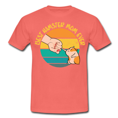 Best Hamster Mum Ever | Männer T-Shirt - Koralle