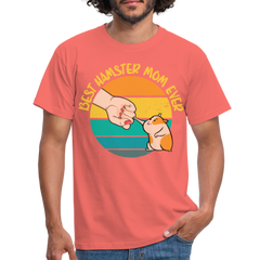 Best Hamster Mum Ever | Männer T-Shirt - Koralle