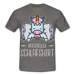 Offizielles Schlafshirt Einhorn | Männer T-Shirt - Graphit