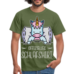 Offizielles Schlafshirt Einhorn | Männer T-Shirt - Militärgrün