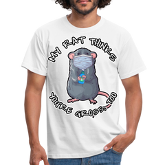 My Rat Thinks You're Gross Ratte die Maske trägt | Männer T-Shirt - Weiß