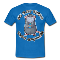 My Rat Thinks You're Gross Ratte die Maske trägt | Männer T-Shirt - Royalblau