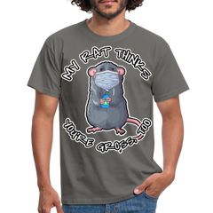 My Rat Thinks You're Gross Ratte die Maske trägt | Männer T-Shirt - Graphit