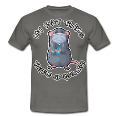 My Rat Thinks You're Gross Ratte die Maske trägt | Männer T-Shirt - Graphit