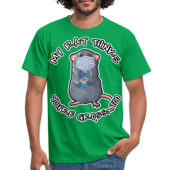 My Rat Thinks You're Gross Ratte die Maske trägt | Männer T-Shirt - Kelly Green