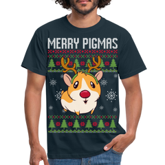 Merry Pigmas Ugly Christmas | Männer T-Shirt - Navy