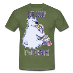 Ich liebe Einhörner! Anti-Unicorn | Männer T-Shirt - Militärgrün