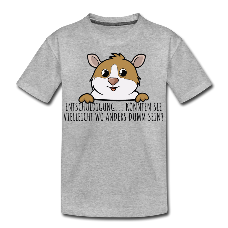 Freches Meerschweinchen | Teenager Premium T-Shirt - Grau meliert