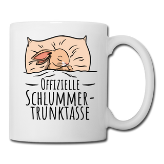Offizielle Schlummertrunktasse | Tasse einfarbig - Weiß
