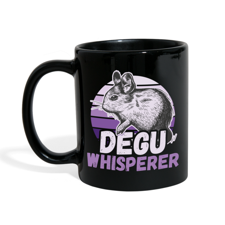 Degu Whisperer | Tasse einfarbig - Schwarz