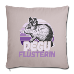 Degu Flüsterin | Sofakissenbezug 44 x 44 cm - helles Taupe