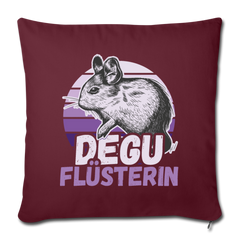 Degu Flüsterin | Sofakissenbezug 44 x 44 cm - Burgunderrot