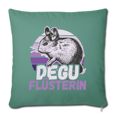 Degu Flüsterin | Sofakissenbezug 44 x 44 cm - Tanngrün