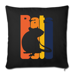 Rats | Sofakissenbezug 44 x 44 cm - Schwarz