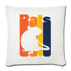 Rats | Sofakissenbezug 44 x 44 cm - Naturweiß