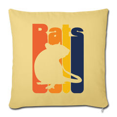 Rats | Sofakissenbezug 44 x 44 cm - Hellgelb