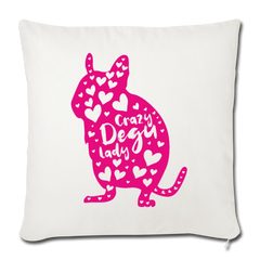 Crazy Degu Lady | Sofakissenbezug 44 x 44 cm - Naturweiß