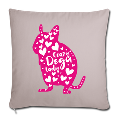 Crazy Degu Lady | Sofakissenbezug 44 x 44 cm - helles Taupe