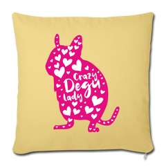 Crazy Degu Lady | Sofakissenbezug 44 x 44 cm - Hellgelb