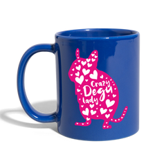 Crazy Degu Lady | Tasse einfarbig - Royalblau