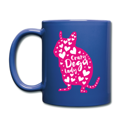 Crazy Degu Lady | Tasse einfarbig - Royalblau