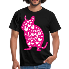 Crazy Degu Lady | Männer T-Shirt - Schwarz