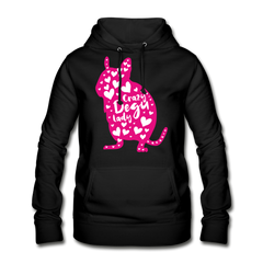 Crazy Degu Lady | Frauen Hoodie - Schwarz