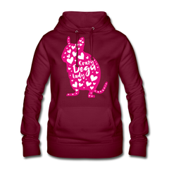 Crazy Degu Lady | Frauen Hoodie - Bordeaux
