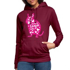 Crazy Degu Lady | Frauen Hoodie - Bordeaux