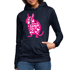 Crazy Degu Lady | Frauen Hoodie - Navy