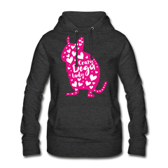 Crazy Degu Lady | Frauen Hoodie - Anthrazit
