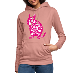Crazy Degu Lady | Frauen Hoodie - Altrosa