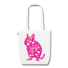 Crazy Degu Lady | Bio-Stoffbeutel - Weiß