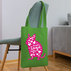 Crazy Degu Lady | Bio-Stoffbeutel - Blattgrün