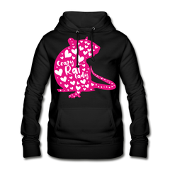 Crazy Rat Lady | Frauen Hoodie - Schwarz