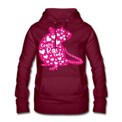 Crazy Rat Lady | Frauen Hoodie - Bordeaux