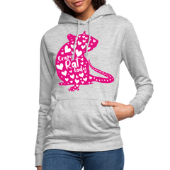 Crazy Rat Lady | Frauen Hoodie - Hellgrau meliert