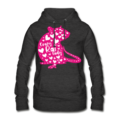 Crazy Rat Lady | Frauen Hoodie - Anthrazit