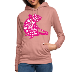 Crazy Rat Lady | Frauen Hoodie - Altrosa