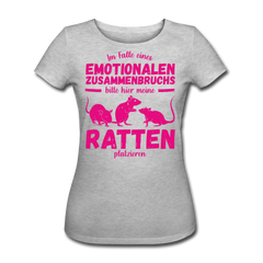 Emotionaler Zusammenbruch Ratten | Frauen Bio-T-Shirt - Grau meliert