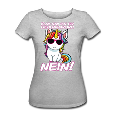 Lieblingswort Nein! | Frauen Bio T-Shirt - Grau meliert