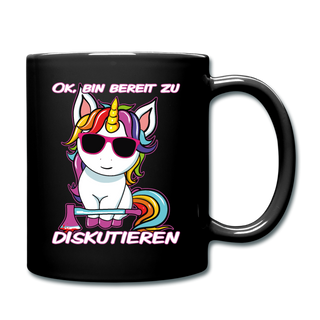 Bereit zu diskutieren | Tasse einfarbig - Schwarz