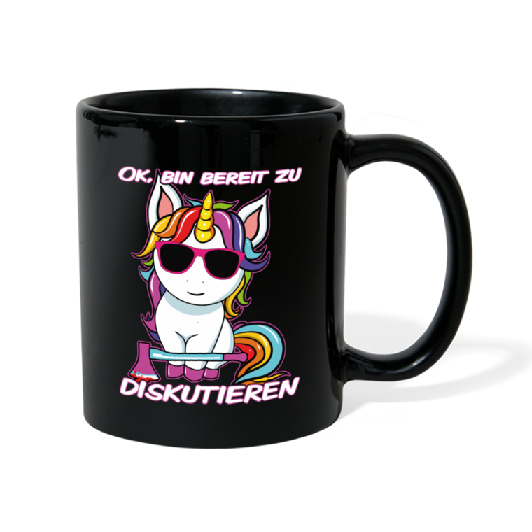 Bereit zu diskutieren | Tasse einfarbig - Schwarz