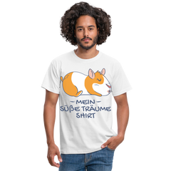 Schlafshirt Schlafen Meerschweinchen Mädchen Süße Träume Männer T-Shirt - Weiß