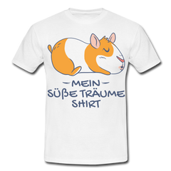 Schlafshirt Schlafen Meerschweinchen Mädchen Süße Träume Männer T-Shirt - Weiß