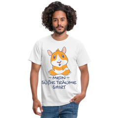 Schlafshirt Schlafen Meerschweinchen Mädchen Süße Träume Männer T-Shirt - Weiß