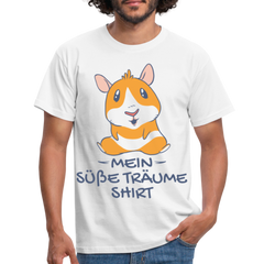 Schlafshirt Schlafen Meerschweinchen Mädchen Süße Träume Männer T-Shirt - Weiß